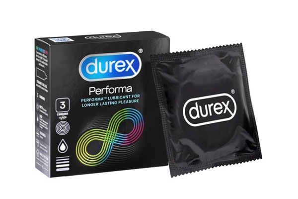 Bao cao su Durex Performa là dòng sản phẩm bán chạy nhất của hãng