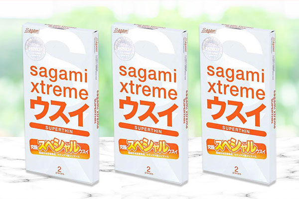 Hình ảnh bao cao su Sagami Xtreme Superthin hộp 2 chiếc